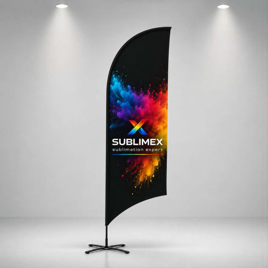 Beach flag concave