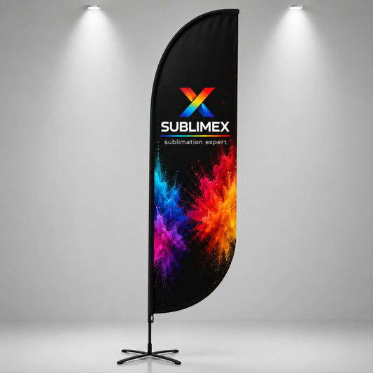 Beach flag convexe